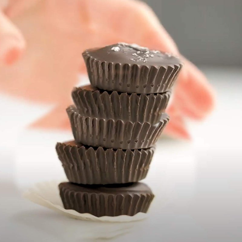 Palksky Chocolate Almond Peanut Butter Cup Mold - (3PCS) 9 Cup Bite Size Fat Bombs Snack Baking Pan/Mini Silicone Cookie Candy Mold for Brownie, Jello, truffle - Image 5